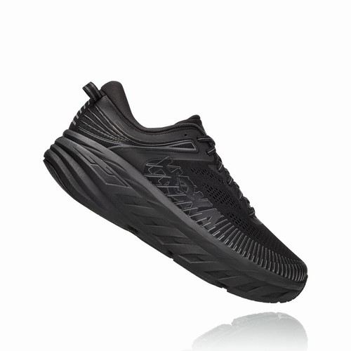 Hoka One One BONDI 7 Road Running Shoes For Men India Black IN-7493